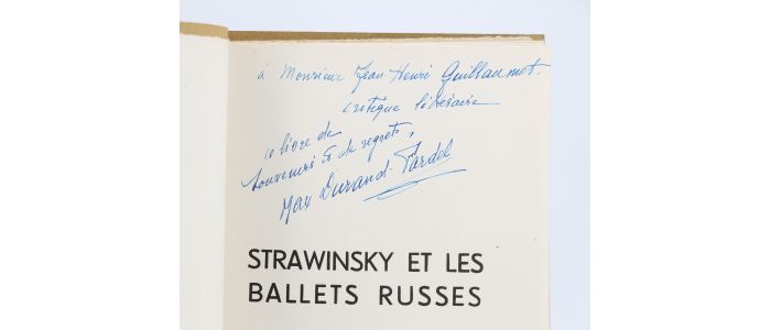 FARDEL : Strawinsky et les ballets russes - Libro autografato, Prima edizione - Edition-Originale.com