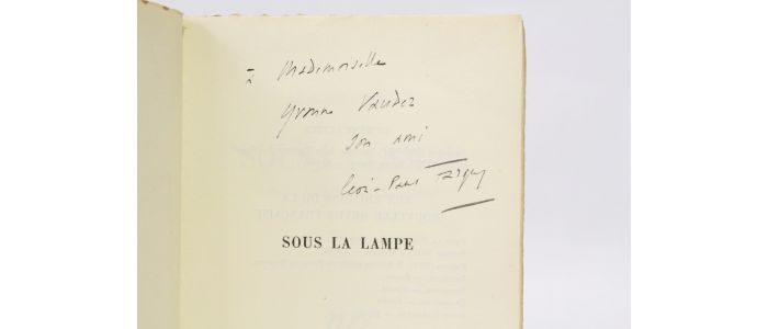 FARGUE : Sous la lampe - Signiert - Edition-Originale.com
