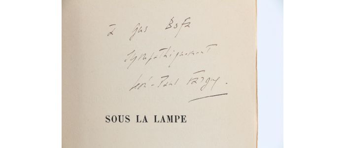 FARGUE : Sous la Lampe - Autographe, Edition Originale - Edition-Originale.com