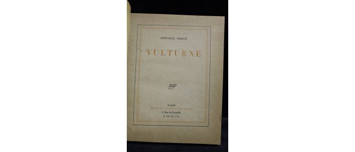 FARGUE : Vulturne - Erste Ausgabe - Edition-Originale.com