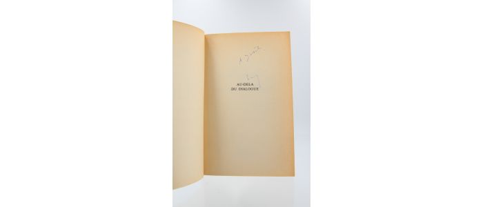 FAURE : Au-delà du dialogue - Autographe, Edition Originale - Edition-Originale.com