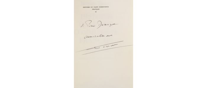 FAUVET : Histoire du Parti Communiste français - Autographe, Edition Originale - Edition-Originale.com