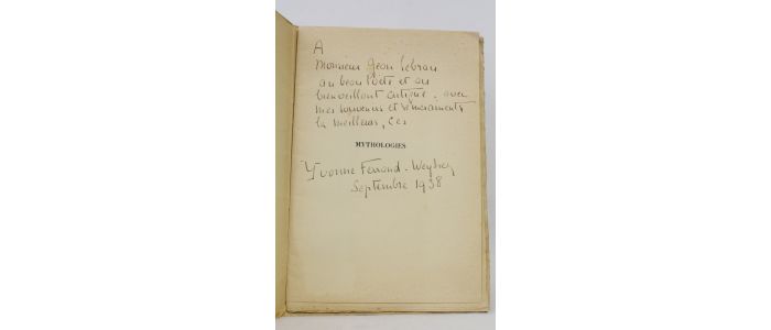 FERRAND-WEYHER : Mythologies - Libro autografato, Prima edizione - Edition-Originale.com