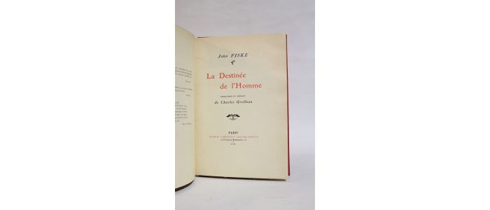 FISKE : La destinée de l'homme - First edition - Edition-Originale.com