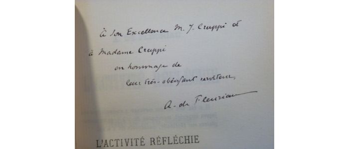 FLEURIAU : L'activité réfléchie - Libro autografato, Prima edizione - Edition-Originale.com