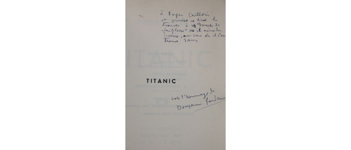 FONDANE : Titanic - Autographe, Edition Originale - Edition-Originale.com