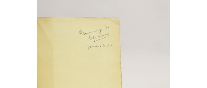 FONDANE : Ulysse - Libro autografato, Prima edizione - Edition-Originale.com
