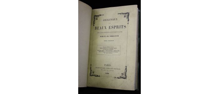 DAURANT-FORGUES : Originaux et beaux esprits de l'Angleterre contemporaine - Erste Ausgabe - Edition-Originale.com