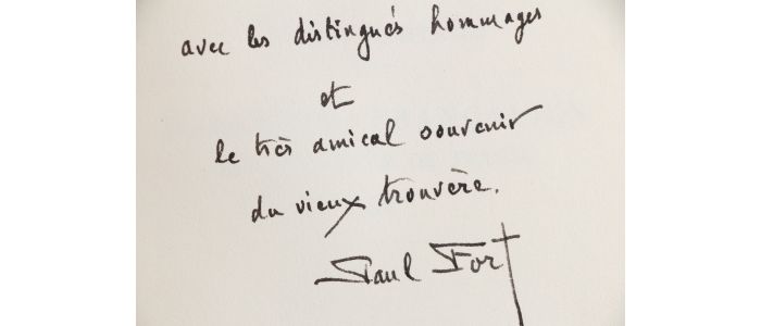 FORT : Mon grand Pays ou l'Ombre du Trouvère s'étend sur la France - Autographe - Edition-Originale.com