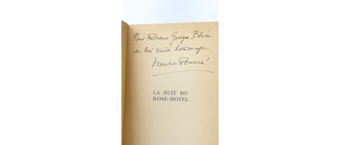 FOURRE : La nuit du rose-hôtel - Signiert, Erste Ausgabe - Edition-Originale.com