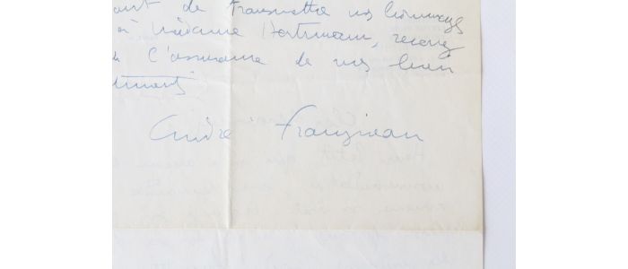 FRAIGNEAU : Lettre autographe signée d'André Fraigneau - Signiert, Erste Ausgabe - Edition-Originale.com