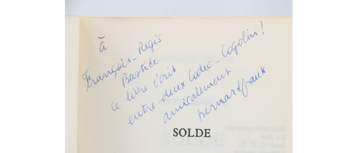 FRANK : Solde - Signiert, Erste Ausgabe - Edition-Originale.com