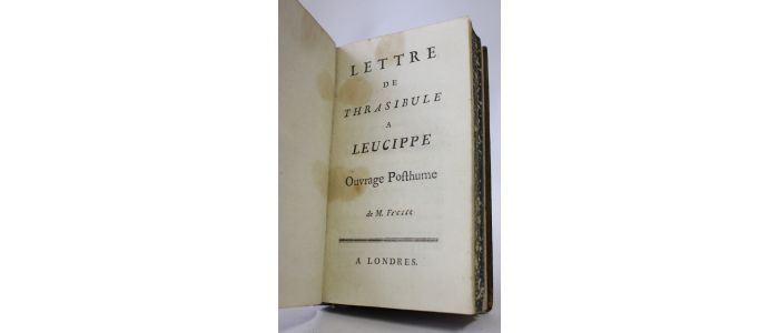 FRERET : Lettre de Thrasibule à Leucippe. Ouvrage posthume de M. F  - Prima edizione - Edition-Originale.com