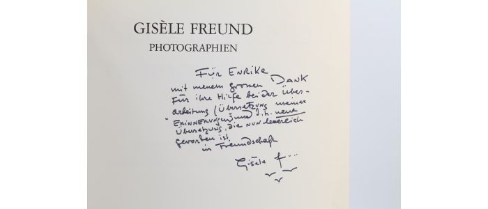 FREUND : Photographien - Autographe, Edition Originale - Edition-Originale.com