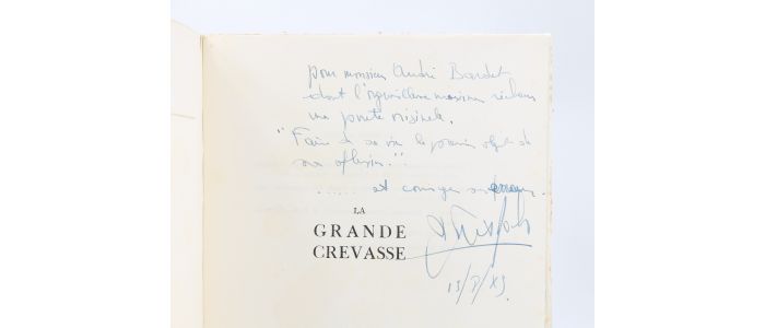 FRISON-ROCHE : La grande crevasse - Libro autografato - Edition-Originale.com