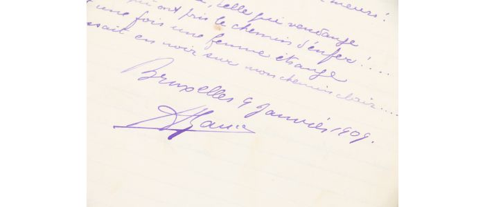 GANCE : Deux poème autographes de jeunesse datés et signés d'Abel Gance qu'il a dédicacé, au recto, à 