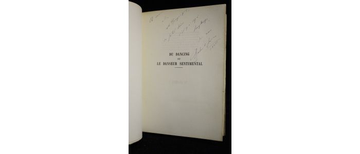 GANZO : Du dancing ou le danseur sentimental - Autographe, Edition Originale - Edition-Originale.com