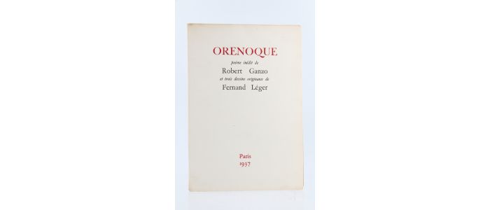 GANZO : Orénoque - Prima edizione - Edition-Originale.com