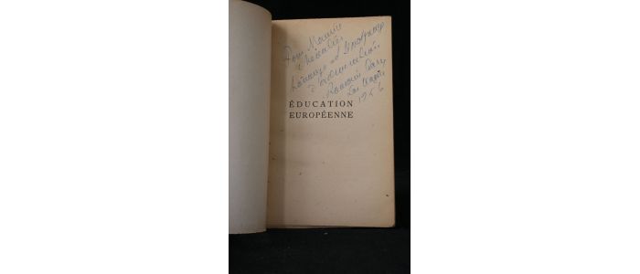 GARY : Education européenne - Autographe, Edition Originale - Edition-Originale.com
