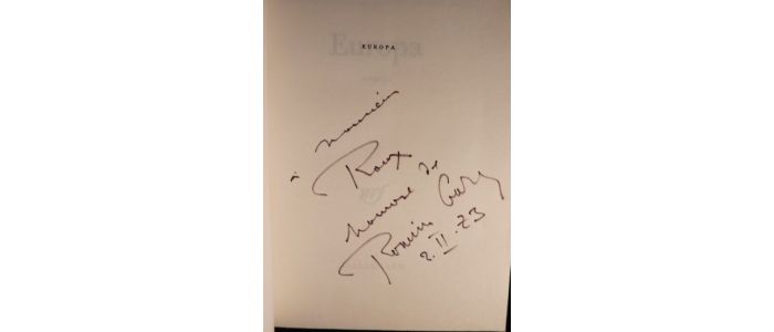 GARY : Europa - Signed book, First edition - Edition-Originale.com