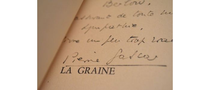 GASCAR : La graine - Signiert, Erste Ausgabe - Edition-Originale.com