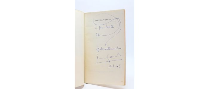 GAUCHERON : Procès-verbal - Signed book, First edition - Edition-Originale.com