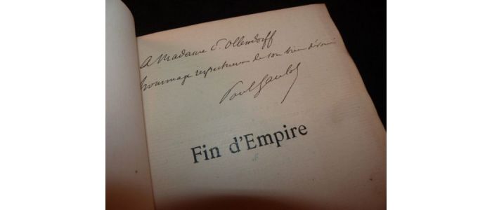 GAULOT : Fin d'empire - Autographe, Edition Originale - Edition-Originale.com