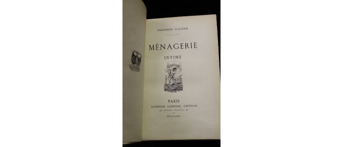 GAUTIER : Ménagerie intime - Prima edizione - Edition-Originale.com