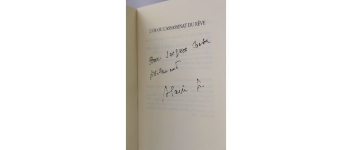 GHEERBRANT : L'or ou l'assassinat du rêve - Autographe, Edition Originale - Edition-Originale.com