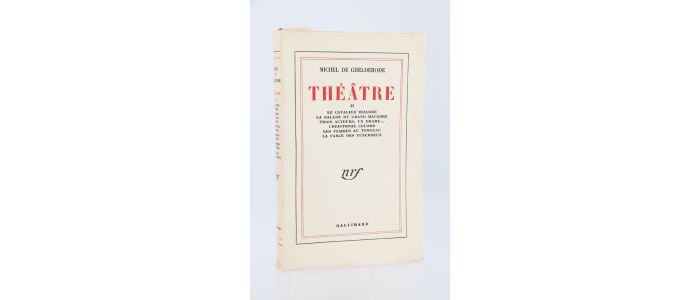GHELDERODE : Théâtre II - Edition Originale - Edition-Originale.com