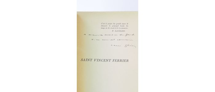 GHEON : Saint Vincent Ferrier - Signed book, First edition - Edition-Originale.com