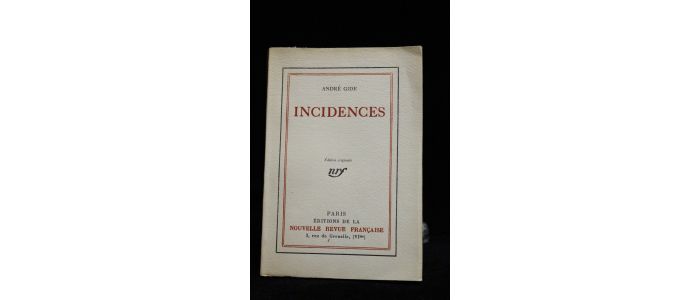 GIDE : Incidences - Prima edizione - Edition-Originale.com