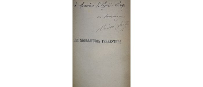 GIDE : Les nourritures terrestres - Signiert, Erste Ausgabe - Edition-Originale.com