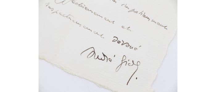 GIDE : Lettre autographe adressée à sa cousine la baronne de Charnisay : 
