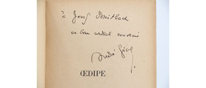 GIDE : Oedipe - Les nouvelles nourritures - Signed book, First edition - Edition-Originale.com