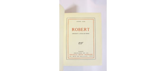 GIDE : Robert - Edition Originale - Edition-Originale.com