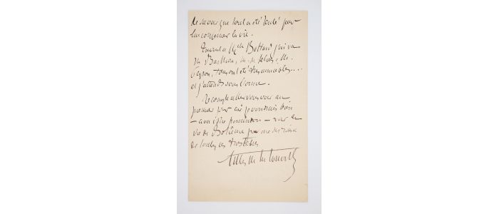 GILLES DE LA TOURETTE : Lettre autographe signée annonçant la mort d'Alphonse Daudet : 