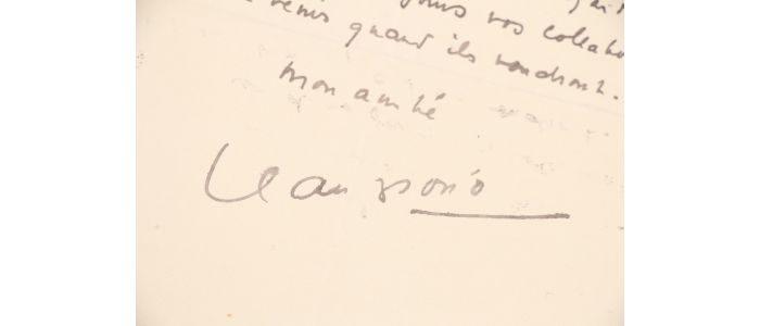 GIONO : Lettre autographe signée adressée à Roger Nimier - Signiert, Erste Ausgabe - Edition-Originale.com