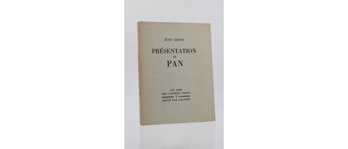 GIONO : Présentation de Pan - First edition - Edition-Originale.com