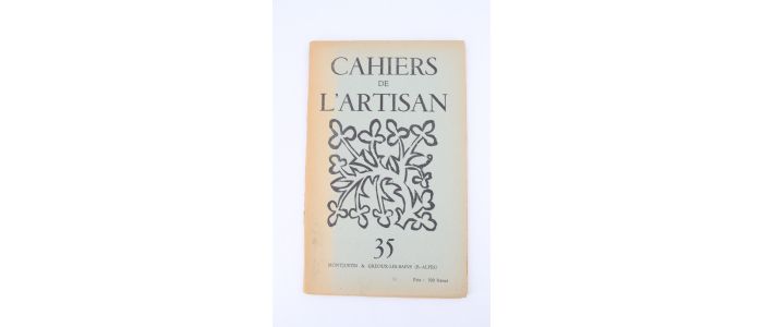 GIONO : Recherche de la Pureté - In Cahiers de l'Artisan N°35 de la 3ème année - First edition - Edition-Originale.com