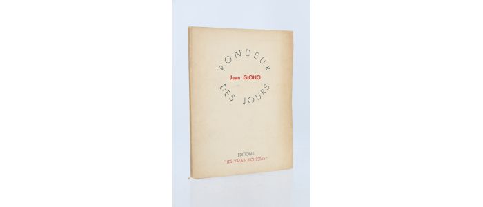 GIONO : Rondeur des jours suivi d'un texte - Erste Ausgabe - Edition-Originale.com
