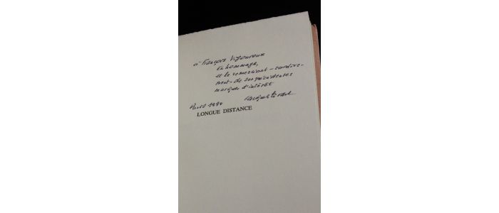 GIRARD : Longue distance - Libro autografato, Prima edizione - Edition-Originale.com