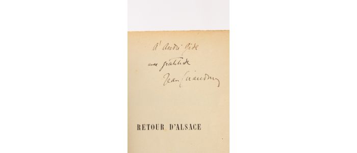 GIRAUDOUX : Retour d'Alsace - Libro autografato, Prima edizione - Edition-Originale.com