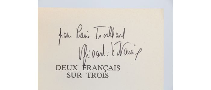 GISCARD D'ESTAING  : Deux français sur trois - Autographe, Edition Originale - Edition-Originale.com