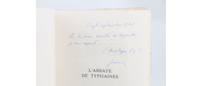 GOBINEAU : L'abbaye de Tiphaines - Autographe - Edition-Originale.com