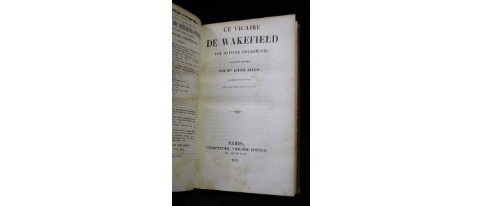 GOLDSMITH : Le vicaire de Wakefield - Edition Originale - Edition-Originale.com