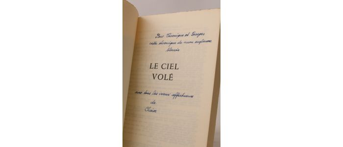 GOLL : Le ciel volé - Libro autografato, Prima edizione - Edition-Originale.com
