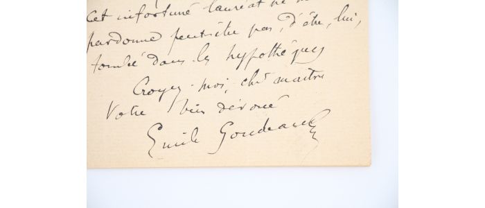 GOUDEAU : Lettre autographe signée adressée à Francisque Sarcey - Signiert, Erste Ausgabe - Edition-Originale.com