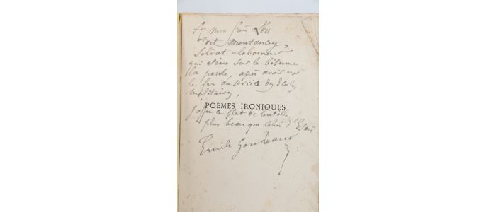 GOUDEAU : Poèmes ironiques - Signiert, Erste Ausgabe - Edition-Originale.com