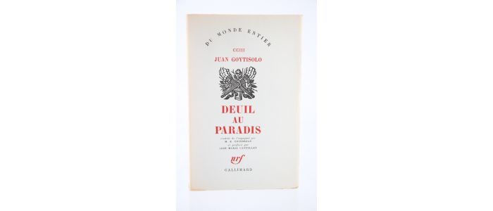 GOYTISOLO : Deuil au Paradis - Edition Originale - Edition-Originale.com